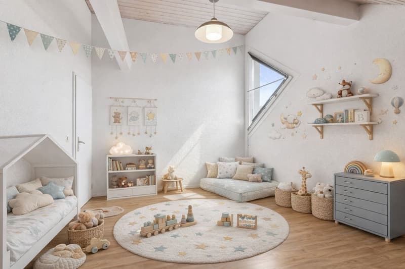 Beautiful through attic of 110 m², 15 minutes from the gates of Lausanne (9)