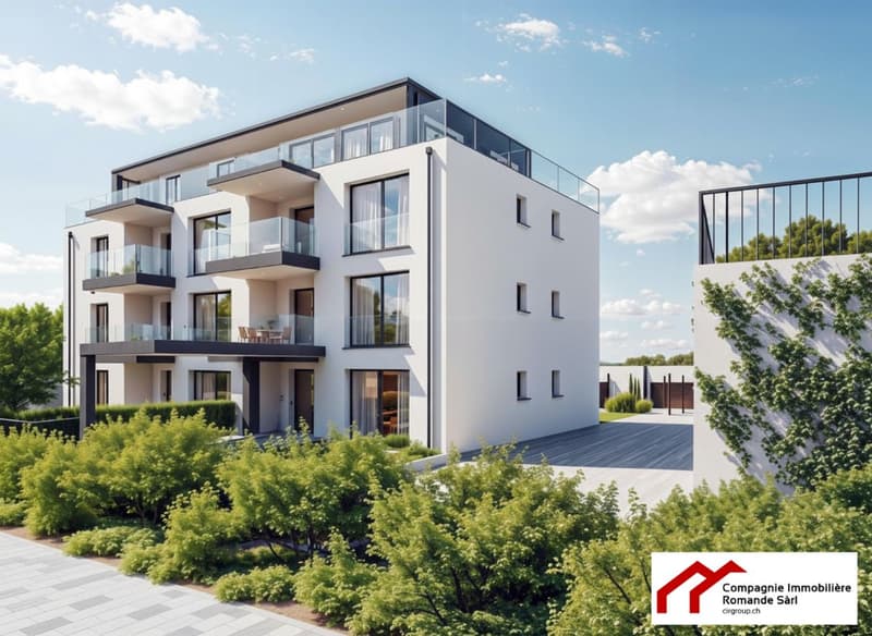 Im Schatten der Linde - Neue Promotion von 7 außergewöhnlichen Wohnungen im Herzen von Landeron (Lot A1) (1)
