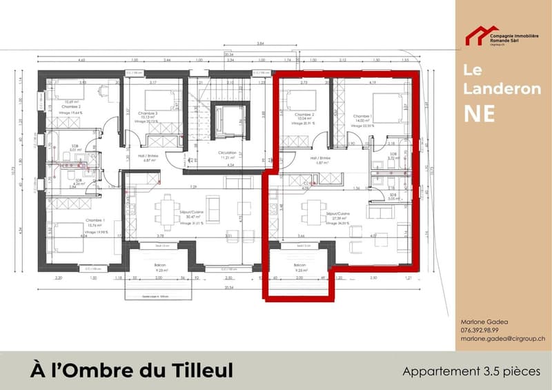 In the Shade of the Linden Tree - New Promotion of 7 Exceptional Apartments in the Heart of Landeron (Lot A6) (6)