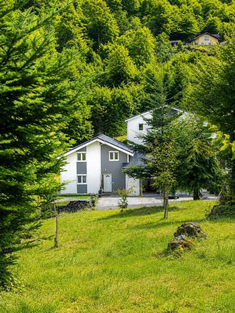 Superbe maison jumelée avec grand terrain - Oasis de paix face à la forêt. (2)