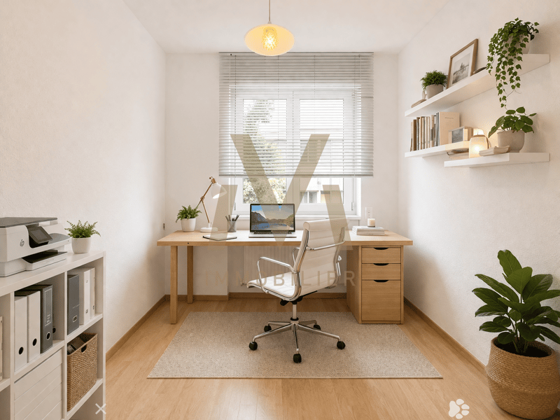 Chambre bureau lumineuse