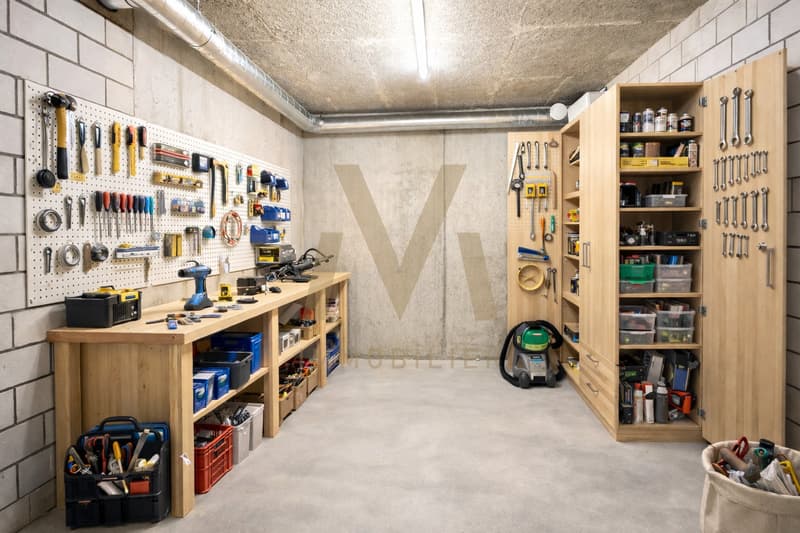 Local de bricolage au sous-sol