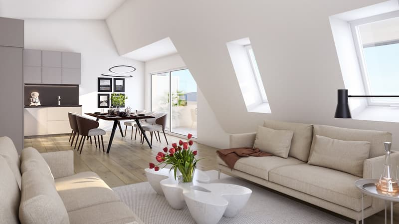 Nouveau bâtiment : appartement 4,5 pièces avec balcon spacieux ou jardin à Ettingen (7)
