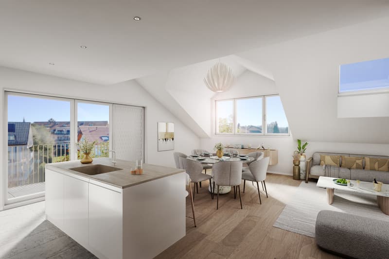 For sale on plans 4.5-room apartment (105 m2 PPE) in attic (2)