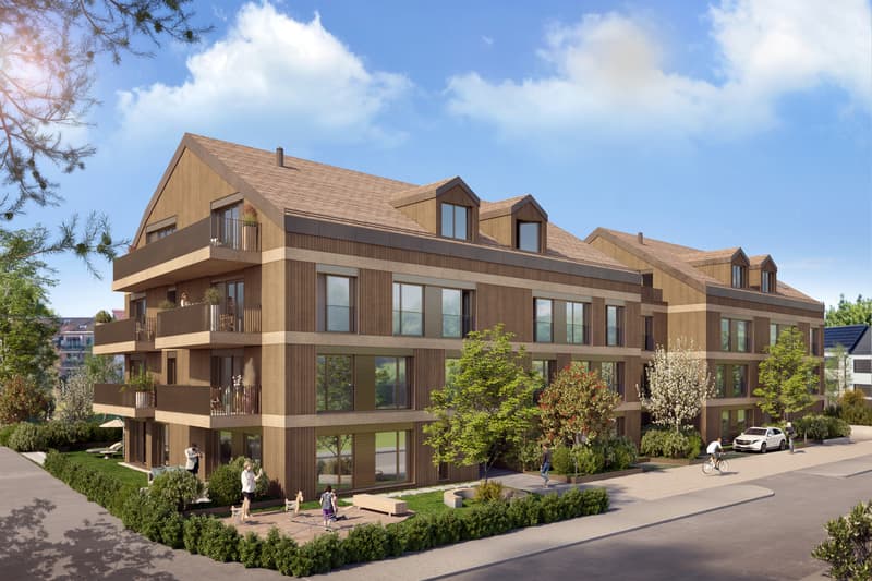 For sale on plans apartment 2.5 rooms (61 m2 PPE) on the 2nd floor (1)