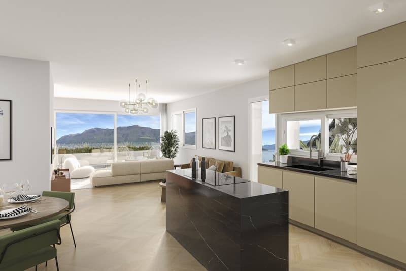Residenza Riasco Riva, Appartamento di 3.5 locali, Con Giardino. Brissago (B3.07) (4)