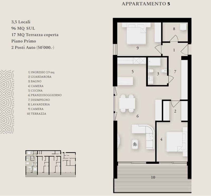 Res. Aragana, appartamento di 3.5 locali, Comano (10)
