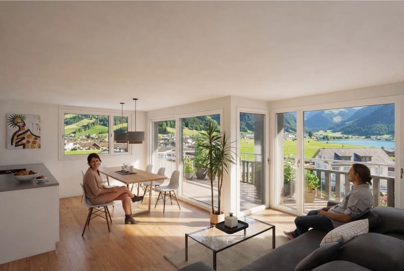 2.5-room apartment with lake view, sunny balcony - Euthal RESERVED (2)