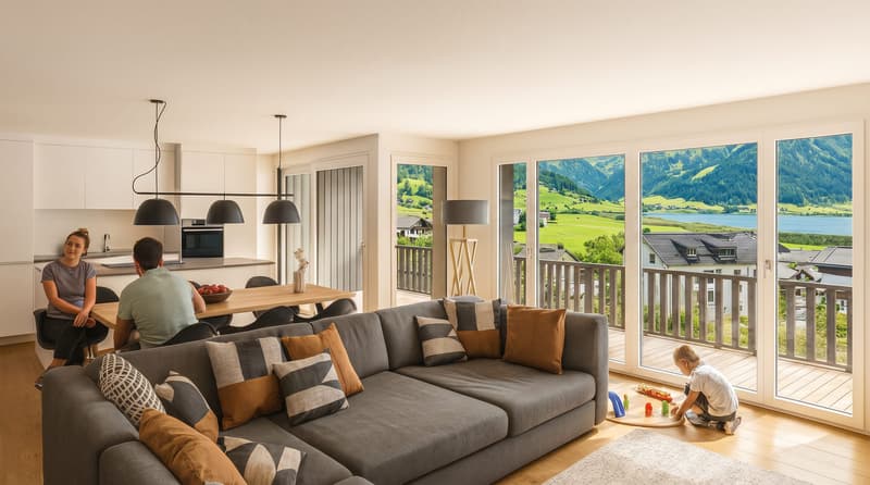 4.5-Zimmer in Euthal: lichtvolle Wohnung mit Seesicht (2)