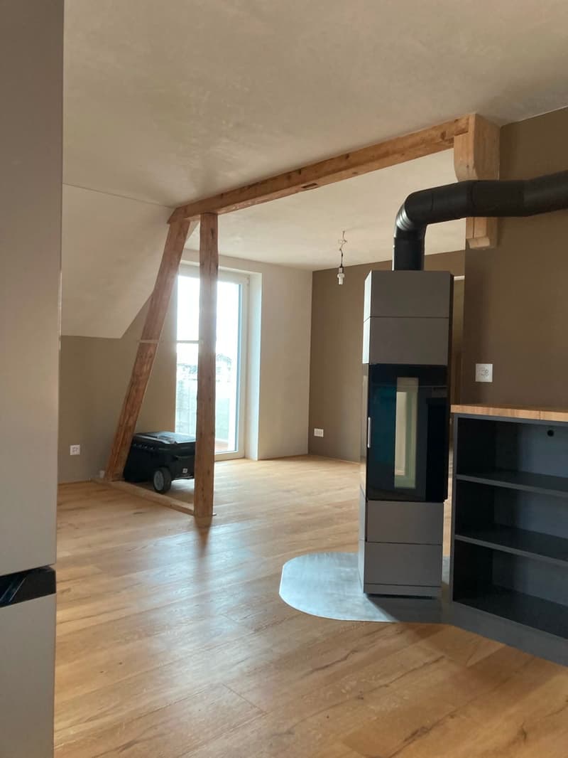 Appartement mansardé 2.5 pièces avec cheminée à louer à Siebnen (2)