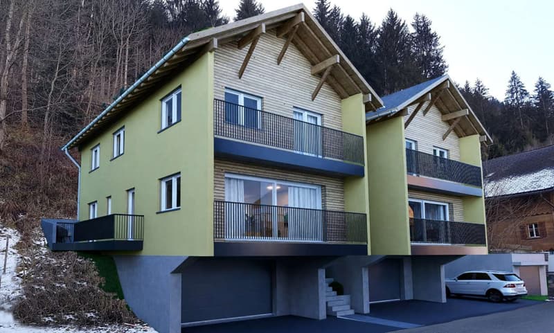 Two 5.5-room single-family homes with balcony for sale in Tavanasa (1)