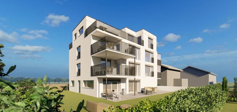 Bauland mit bewilligtem MFH-Projekt in Wiesendangen kaufen (1)
