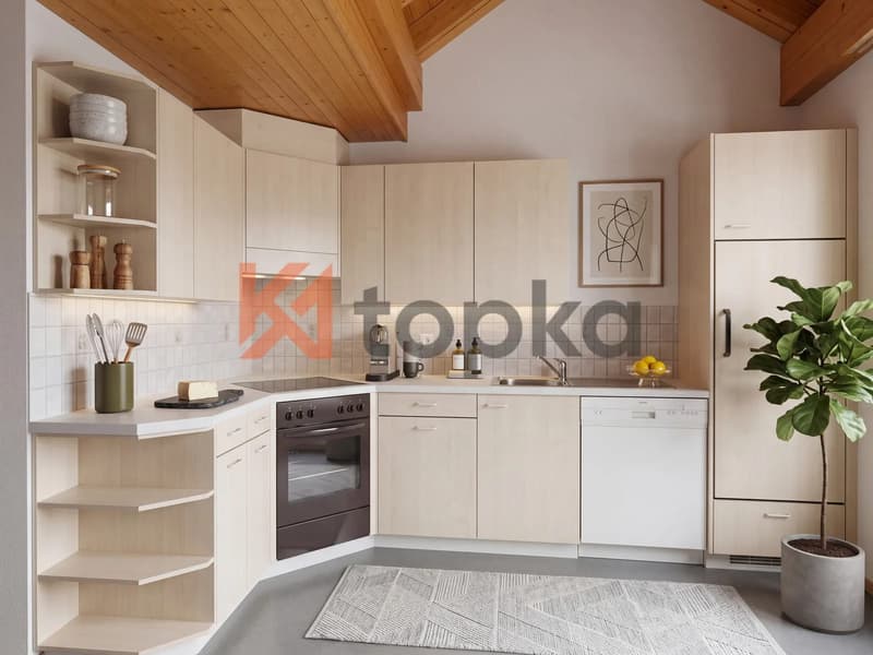 3.5-Zimmer-Dachwohnung mit Holzbalken und Terrasse in Wald AR mieten (8)