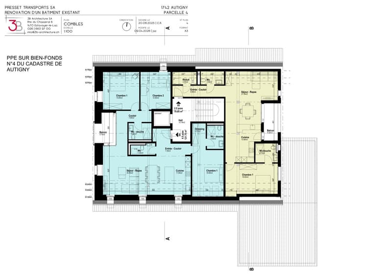 Appartement neuf de 2,5 pièces à Autigny avec balcon et 1 parking (LOT 5) (11)