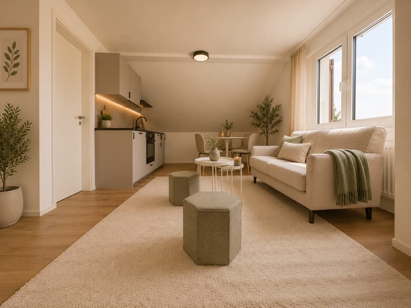1 Zimmer Wohnung Möbliert ! Frisch Renoviert (2)