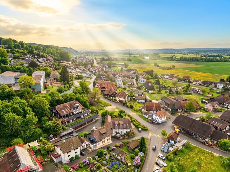 Drohnenaufnahme der Liegenschaft