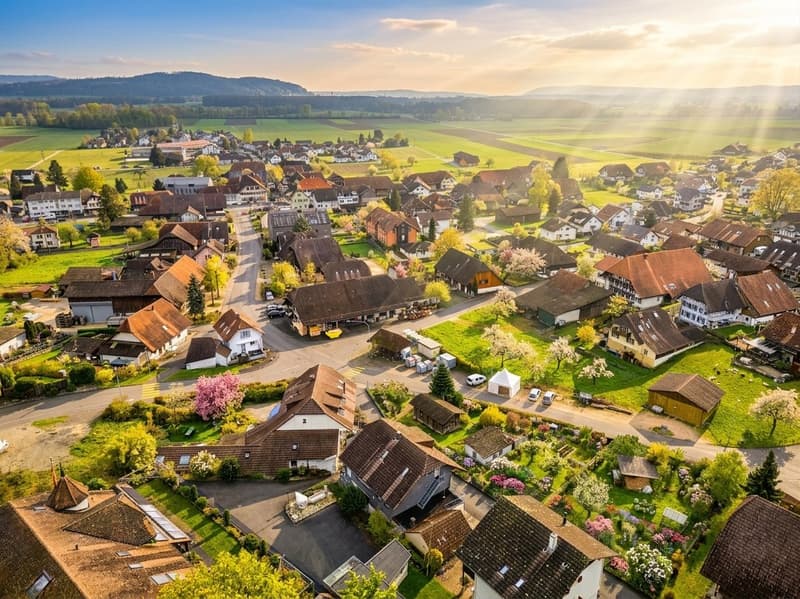 Drohnenaufnahme der Liegenschaft