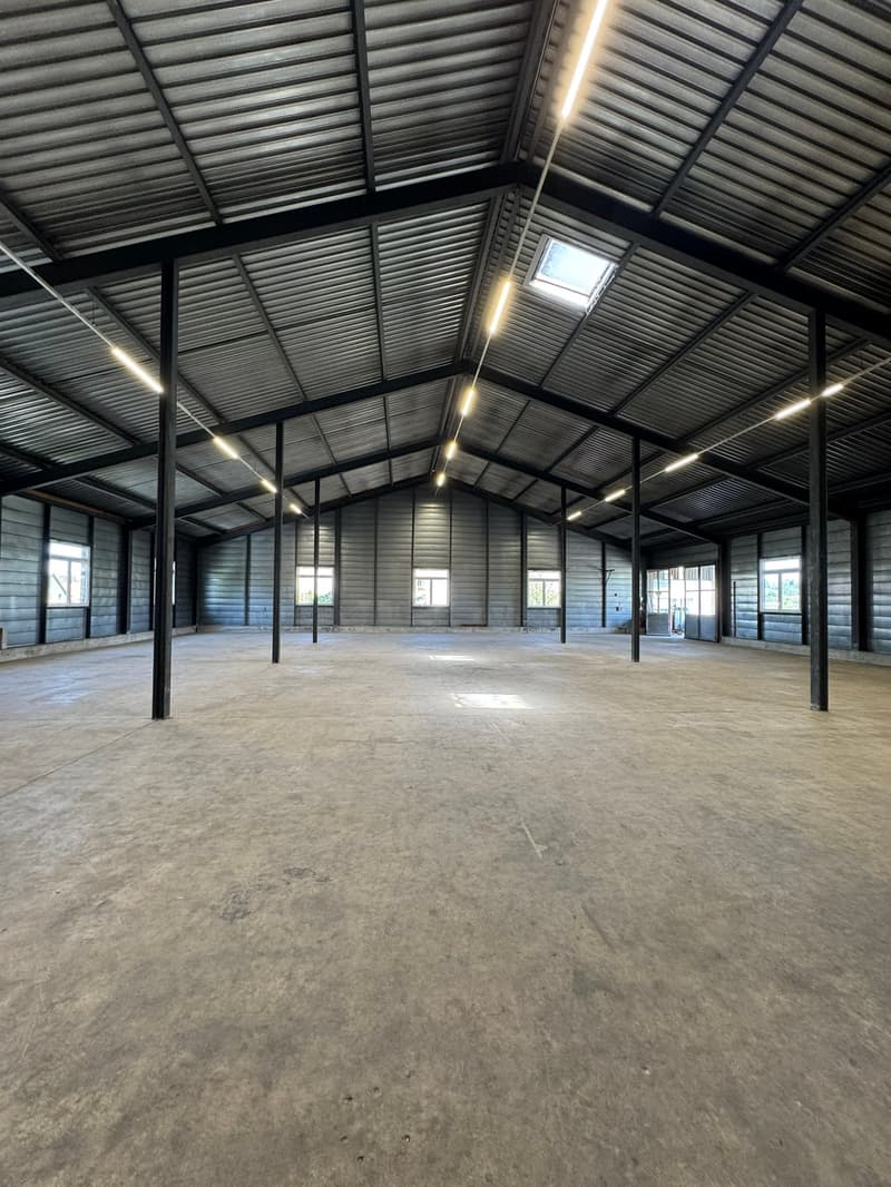 Befahrbare Gewerbehalle (765 m2) mit gedeckter Aussenfläche und vielen Parkplätzen (3)