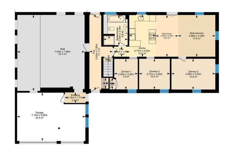 New building with 2 modern apartments and plenty of space for your pets (13)