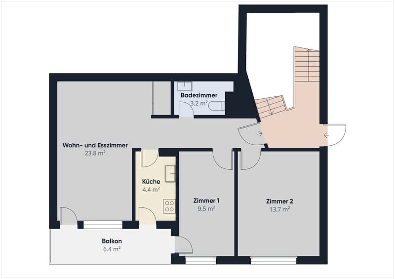 Appartement 3 pièces rénové avec vue panoramique à Biel (17)