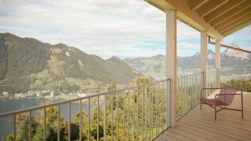Newly built maisonette apartment with lake and mountain views in Seelisberg (5)