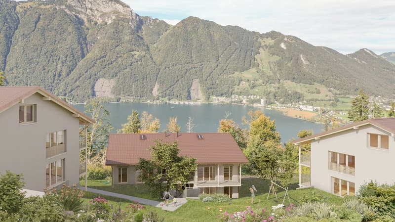 Newly built maisonette apartment with lake and mountain views in Seelisberg (3)
