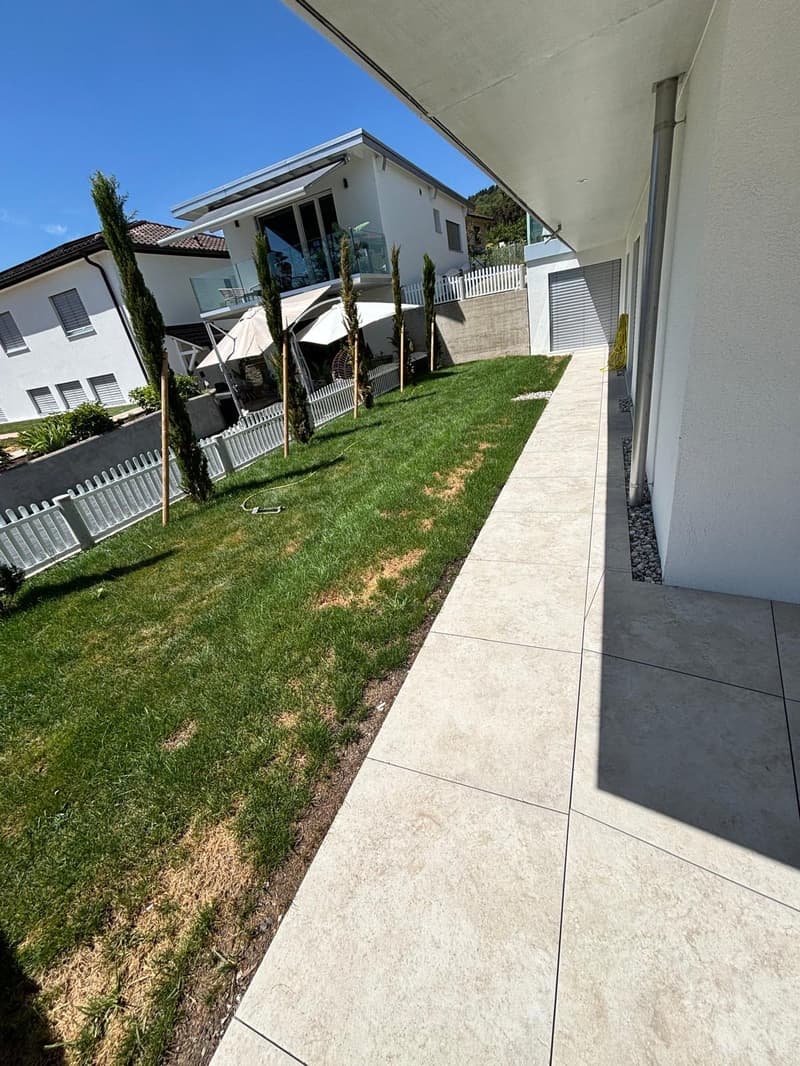 Nouvelle construction ! Magnifique appartement de 4,5 pce, avec jardin,  situé en rez-de-Chaussée (13)