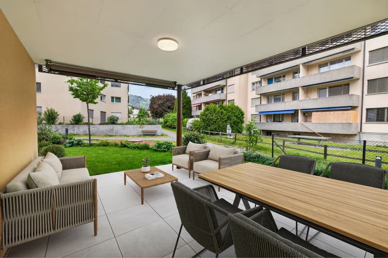 Appartamento nuovo di alta qualità con giardino privato in posizione centrale (4)