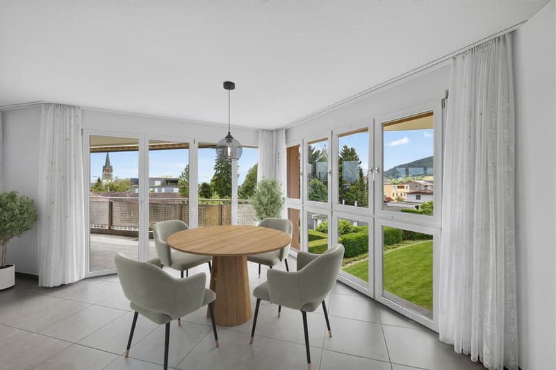 Ruhig wohnen, zentral leben – sonniger Balkon mit schönem Weitblick (3)