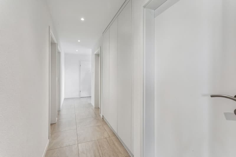 Hall de distribution avec armoires