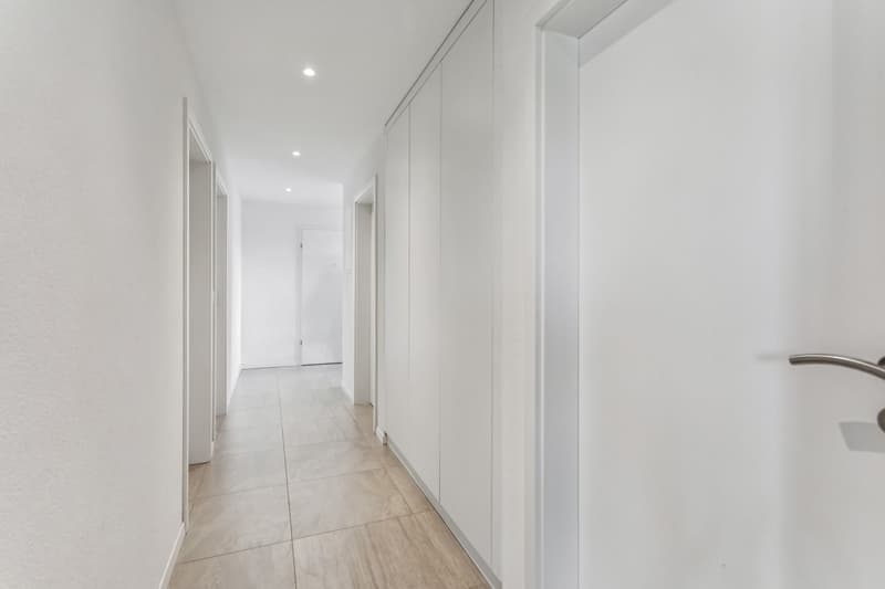 Hall de distribution avec armoires