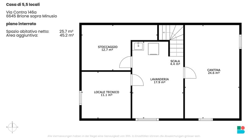 Wunderschönes Haus mit 5,5 Zimmern und Pool in Brione sopra Minusio (11)