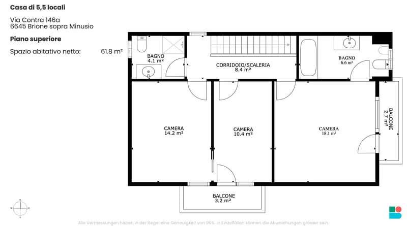 Wunderschönes Haus mit 5,5 Zimmern und Pool in Brione sopra Minusio (10)