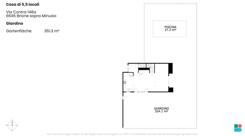 Wunderschönes Haus mit 5,5 Zimmern und Pool in Brione sopra Minusio (12)