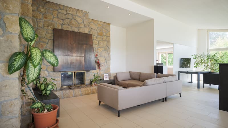 7.5-room villa with unobstructable Alpine view and building land plot (3)