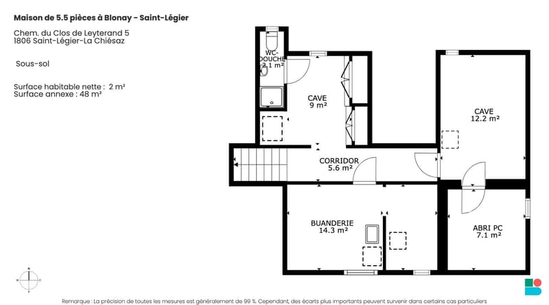 House with 5.5 rooms and building land in Saint-Légier (12)