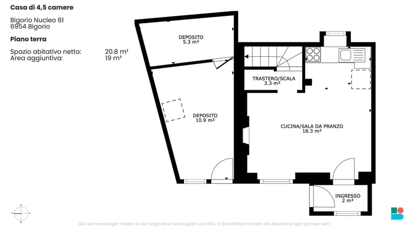 Cozy 4.5-room house in Bigorio (9)