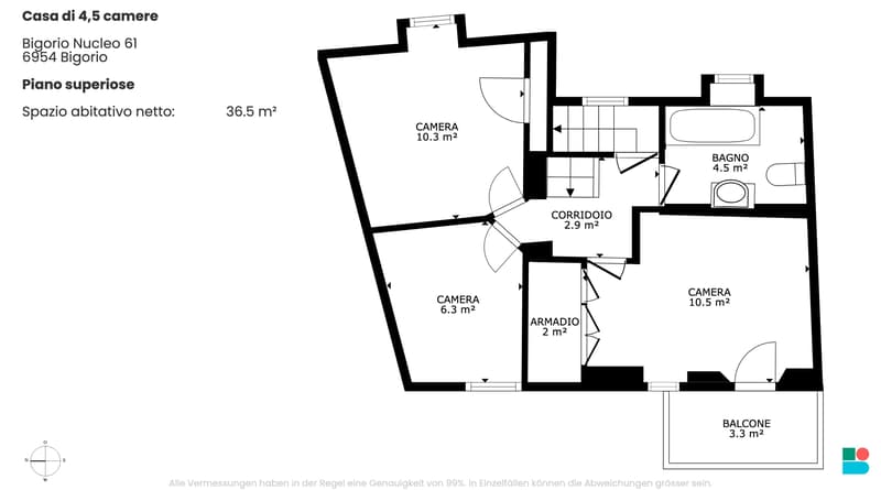 Cozy 4.5-room house in Bigorio (10)