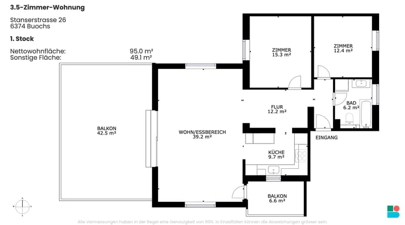 Modern multi-family house with three 3.5-room apartments in Buochs (10)