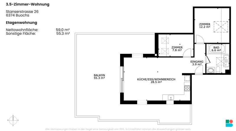 Modern multi-family house with three 3.5-room apartments in Buochs (11)