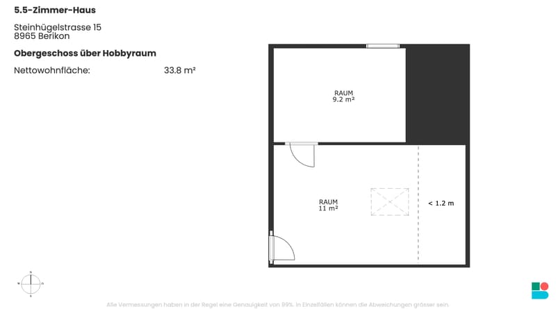 Maison 5,5 pièces avec bâtiment de bureaux et terrain à bâtir en zone centrale (12)