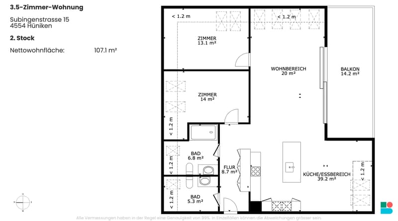 Appartement élégant de 3,5 pièces sous les toits à Hüniken (9)