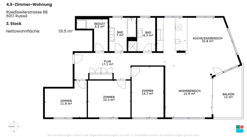 Spacious 4.5-room apartment in Ruswil (9)