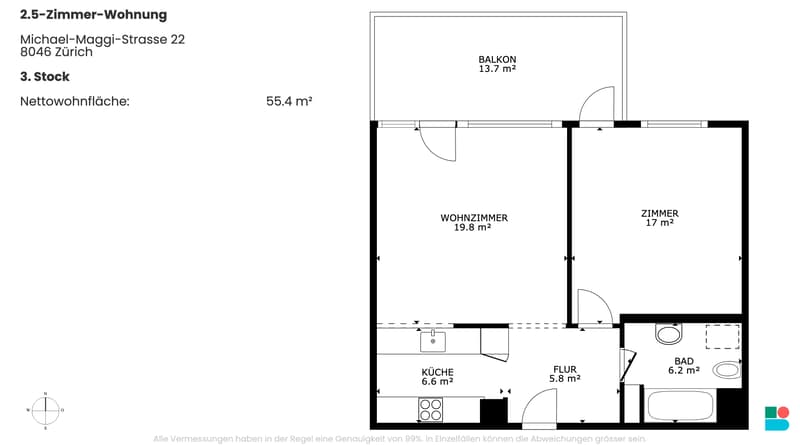 Beautiful 2.5 room apartment in Zurich (9)