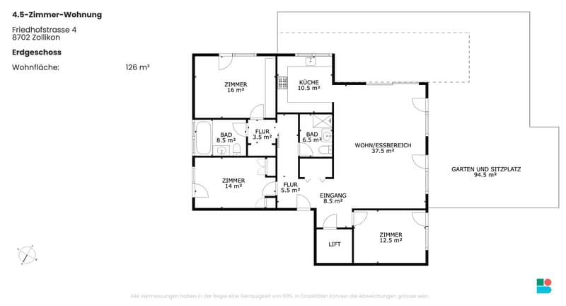 Unique 4.5-room garden apartment in Zollikon (9)