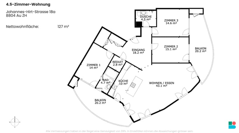 Modern 4.5-room apartment with lake view in Au ZH (9)