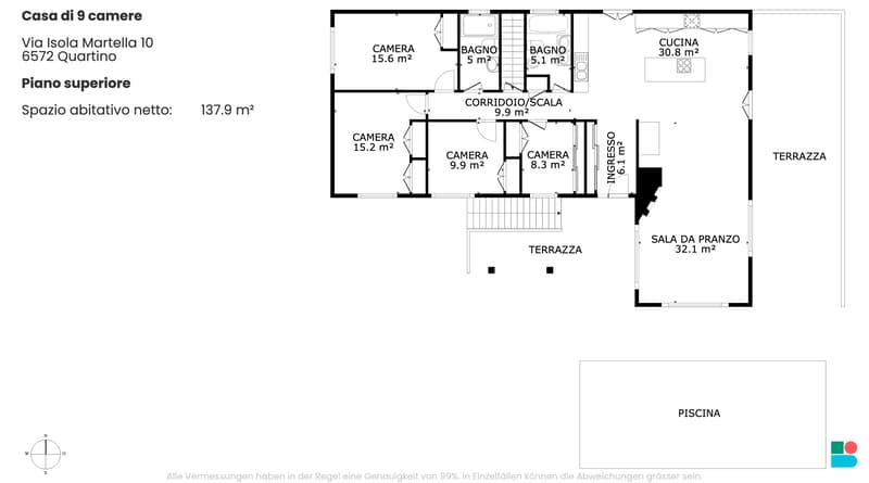Spectacular 9-room house with pool in Quartino (9)