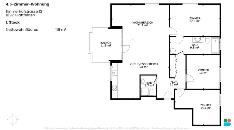 Elegante 4.5-Zimmer-Wohnung mit viel Liebe zum Detail in Glattfelden (9)