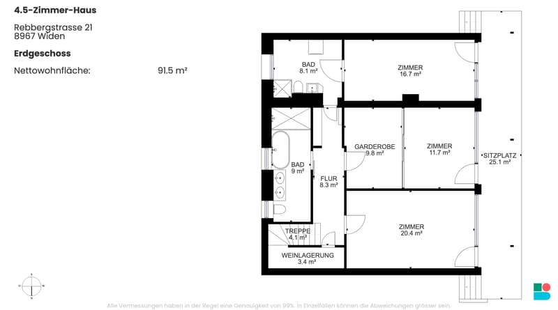 4.5-Zimmer-Haus mit grandioser Aussicht in Widen (9)