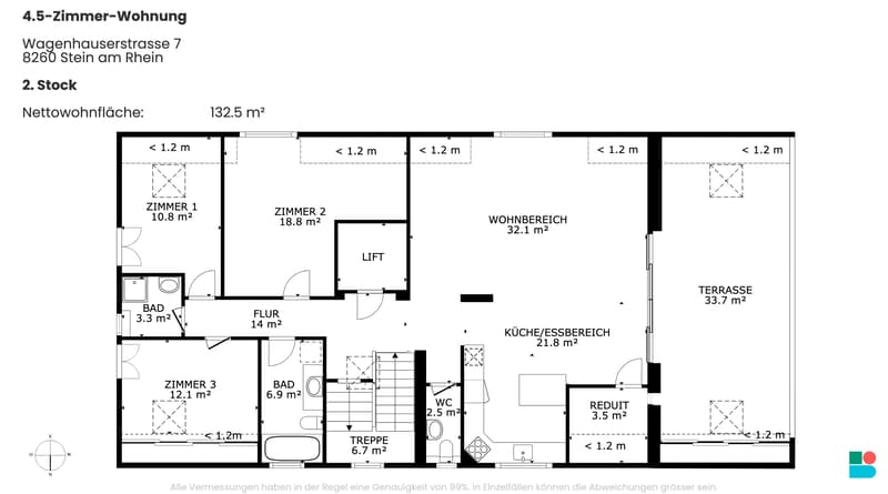 Attraktive 4.5 Zimmer - Dachwohnung an zentraler Lage im malerische... (9)